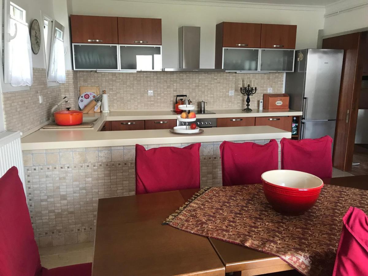 Schoenes Familienappartement In Pelekas, Corfu Mit Meerblick Exterior foto