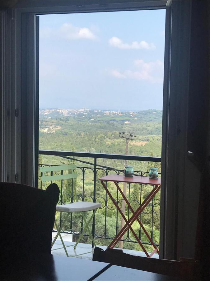 Schoenes Familienappartement In Pelekas, Corfu Mit Meerblick Exterior foto