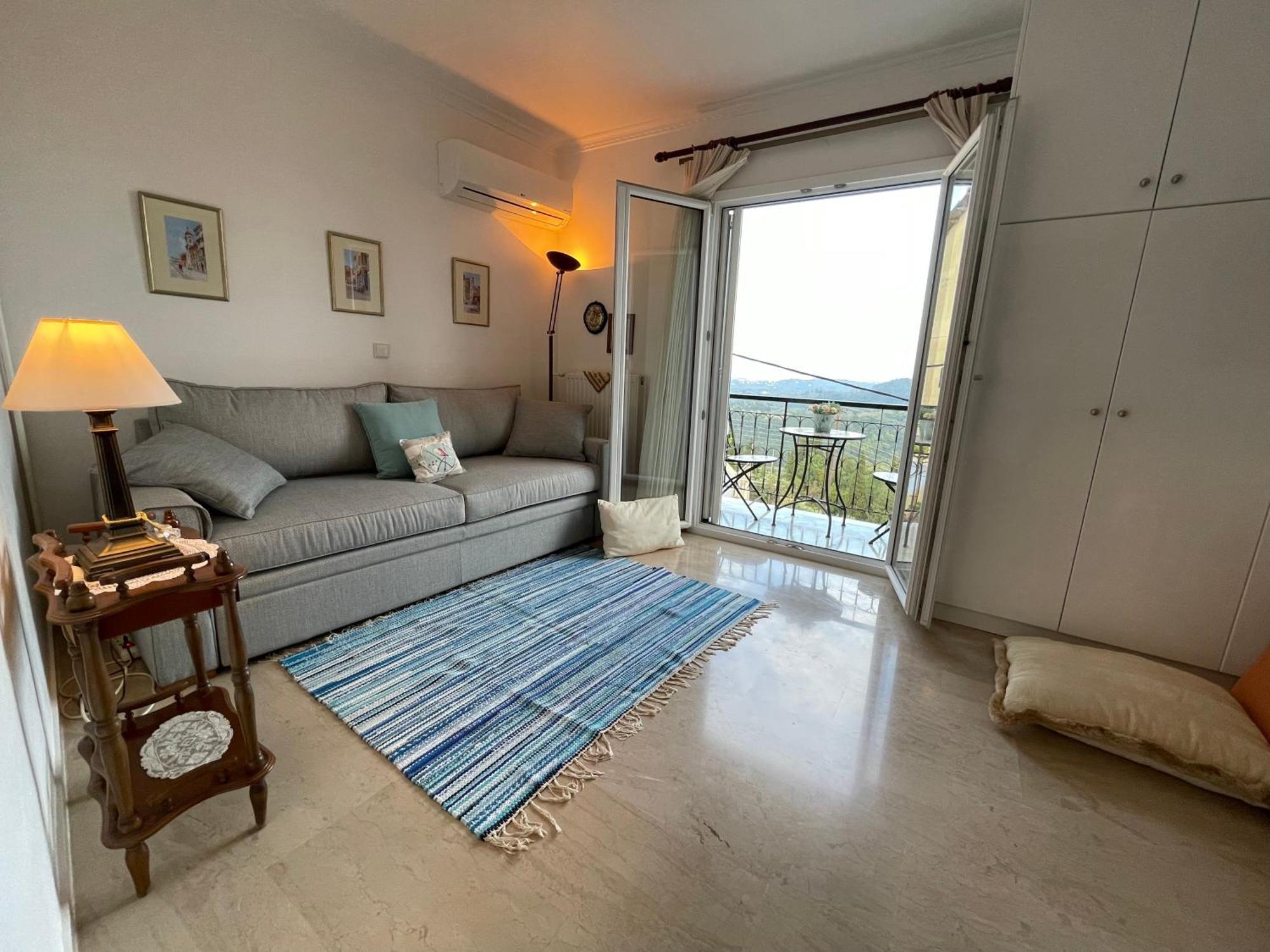 Schoenes Familienappartement In Pelekas, Corfu Mit Meerblick Exterior foto